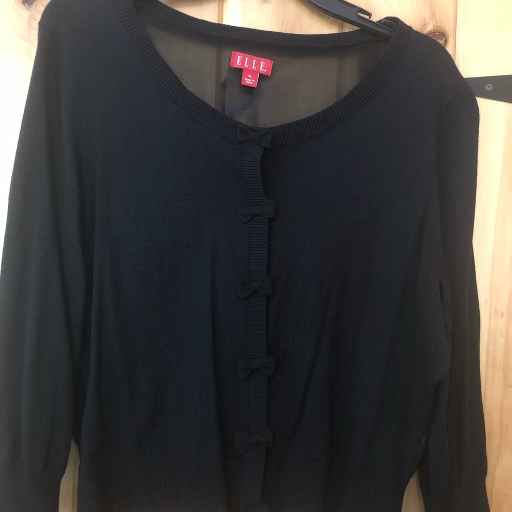 Elle woman’s short cardigan sheer back woman’s XL